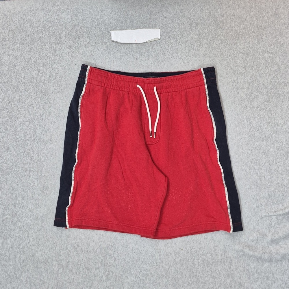 Abercrombie & Fitch Men Activewear Shorts M Red Sweat Zipper 7"